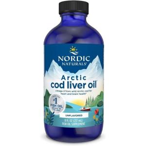 image:imageNordic Naturals Arctic Cod Liver Oil Strawberry  8 oz  1060 mg Total Omega3s with EPA amp DHA  Heart amp Brain Health Healthy Immunity Overall Wellness  NonGMO  48 ServingsUnflavored
