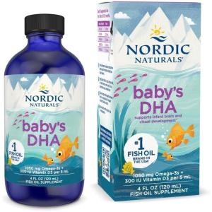image:imageNordic Naturals Babys DHA Unflavored  2 oz  1050 mg Omega3  300 IU Vitamin D3  Supports Brain Vision amp Nervous System Development in Babies  NonGMO  Servings May Vary4 Fl Oz Pack of 1