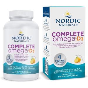 image:imageNordic Naturals Complete OmegaD3 Lemon Flavor  120 Soft Gels  565 mg Omega3  70 mg GLA  1000 IU Vitamin D3  EPA amp DHA  Healthy Skin Cognition Positive Mood  NonGMO  60 Servings120 Count Pack of 1