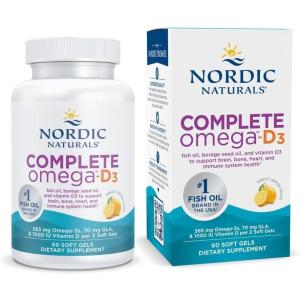 image:imageNordic Naturals Complete OmegaD3 Lemon Flavor  120 Soft Gels  565 mg Omega3  70 mg GLA  1000 IU Vitamin D3  EPA amp DHA  Healthy Skin Cognition Positive Mood  NonGMO  60 Servings60 Count Pack of 1