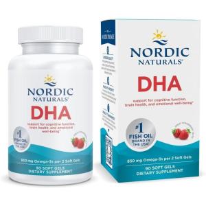 image:imageNordic Naturals DHA Strawberry  90 Soft Gels  830 mg Omega3  HighIntensity DHA Formula for Brain amp Nervous System Support  NonGMO  45 Servings90 Count Pack of 1