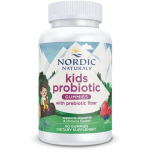 image:imageNordic Naturals Kids Nordic Flora Probiotic Gummies Merry Berry Punch  60 Gummies  15 Billion CFU amp Prebiotic Fiber  NonGMO Vegan  30 Servings60 Count Pack of 1