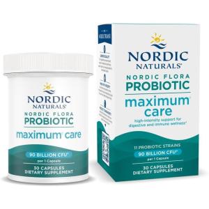 image:imageNordic Naturals Nordic Flora Probiotic Maximum Care 30 Capsules 11 Probiotic Strains for Daily Immune and Digestive Health Support Vegan 30 ServingsMaximum Care