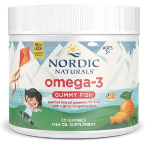image:imageNordic Naturals Nordic Omega3 Gummy Fish Tangerine  30 Gummy Fish  124 mg Total Omega3s with EPA amp DHA  NonGMO  30 ServingsStandard Packaging