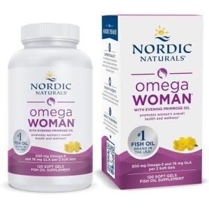 image:imageNordic Naturals Omega Woman Lemon  120 Soft Gels  500 mg Omega3  800 mg Evening Primrose Oil  Healthy Skin amp Optimal Wellness  NonGMO  60 Servings120 Count Pack of 1