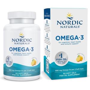 image:imageNordic Naturals Omega3 Lemon Flavor  180 Soft Gels  690 mg Omega3  Fish Oil  EPA amp DHA  Immune Support Brain amp Heart Health Optimal Wellness  NonGMO  90 ServingsLemon