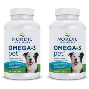 image:imageNordic Naturals Omega3 Pet Unflavored  120 Soft Gels  320 mg Omega3 Per Soft Gel  Fish Oil for Dogs with EPA amp DHA  Promotes Heart Skin Coat amp Immune Health120 Count Pack of 2