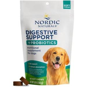 image:imageNordic Naturals Pet Digestive Support with Probiotics Pork Bone Broth Flavor  30 Soft Chews  Nutritional Supplement for a Healthy Digestive System and GI Support  30 NonGMO Chews
