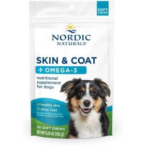 image:imageNordic Naturals Pet Skin amp Coat Soft Chews with Omega330 Pork Bone Broth Flavored Soft Chews  Nutritional Support for Healthy Skin amp a Soft and Shiny Coat  NonGMO and IFOS Certified
