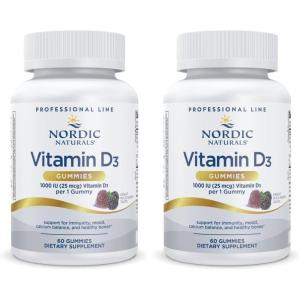 image:imageNordic Naturals Pro Vitamin D3 Gummies Wild Berry  120 Gummies  1000 IU Vitamin D3  Great Taste  Healthy Bones Mood amp Immune System Function  NonGMO  120 Servings60 Count Pack of 2