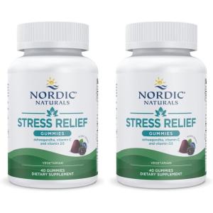 image:imageNordic Naturals Stress Relief Gummies Mixed Berry 40 Gummy Supplements Supports Daily Mood and Immune System Health NonGMO Vegetarian 20 Servings40 Count Pack of 2