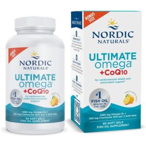 image:imageNordic Naturals Ultimate Omega  CoQ10 Lemon  60 Soft Gels  1280 mg Omega3  100 mg CoQ10  Heart Health Cellular Energy Antioxidant Support  NonGMO  30 Servings90 Count Pack of 1