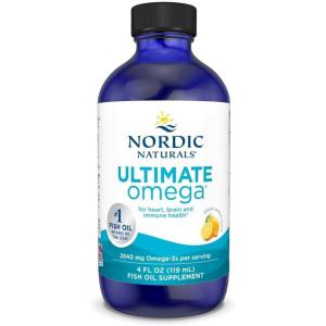 image:imageNordic Naturals Ultimate Omega Liquid Lemon Flavor  4 oz  2840 mg Omega3  HighPotency Fish Oil Supplement with EPA amp DHA  Promotes Brain amp Heart Health  NonGMO  24 ServingsLemon