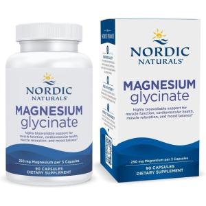 image:imageNordic Naturals Vegetarian Magnesium Glycinate Capsules Unflavored 90 Count  250mg Magnesium per Serving  Highly Bioavailable Support for Muscle amp Cardiovascular Function  NonGMO  30 Servings