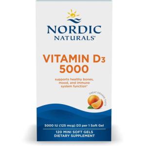 image:imageNordic Naturals Vitamin D3 5000 Orange  120 Mini Soft Gels  5000 IU Vitamin D3  Supports Healthy Bones Mood amp Immune System Function  NonGMO  120 Servings120 Count Pack of 1