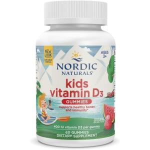 image:imageNordic Naturals Vitamin D3 Gummies Kids Wild Watermelon Splash  120 Gummies  400 IU Vitamin D3  Bone Health Healthy Immunity  NonGMO Vegetarian  120 ServingsWild Watermelon Splash