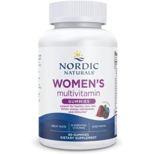 image:imageNordic Naturals Womens Multivitamin Gummies Mixed Berry  60 Gummies  Support for Healthy Skin Hair Bones Energy amp Immunity  NonGMO Vegetarian  30 ServingsWomen