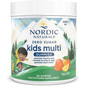 image:imageNordic Naturals Zero Sugar Kids Multi Gummies Orange Lemon  120 Gummies  GreatTasting Multivitamin for Ages 4  Supports Growth amp Development  NonGMO Vegetarian  30 Servings