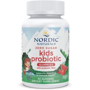 image:imageNordic Naturals Zero Sugar Kids Probiotic Gummies  Strawberry Watermelon Flavor  30 Gummies  Supports Digestive Wellness amp Immune Health  NonGMO  Third Party Tested  Vegan  30 Servings