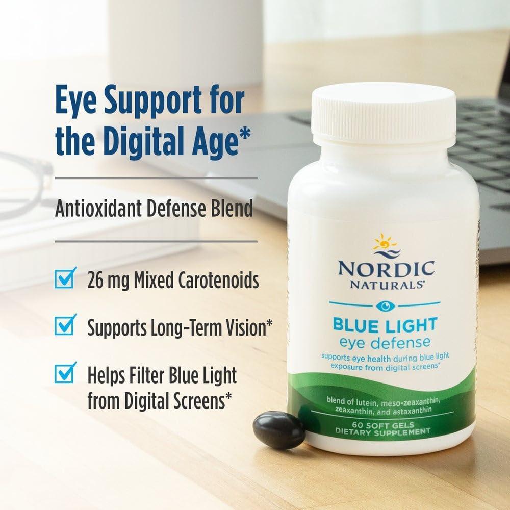 image:imageNordic Naturals Blue Light Defense 60 Soft Gels Four Phytonutrients with Complementary Antioxidant Capacities Supports Retinal Health Visual Function NonGMO 60 Servings