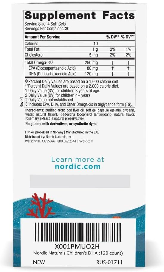 image:imageNordic Naturals Childrens DHA Strawberry 90 Mini Chewable Soft Gels for Kids 250 mg Omega3 with EPA amp DHA Brain Development amp Function NonGMO 22 Servings120 Count Pack of 1