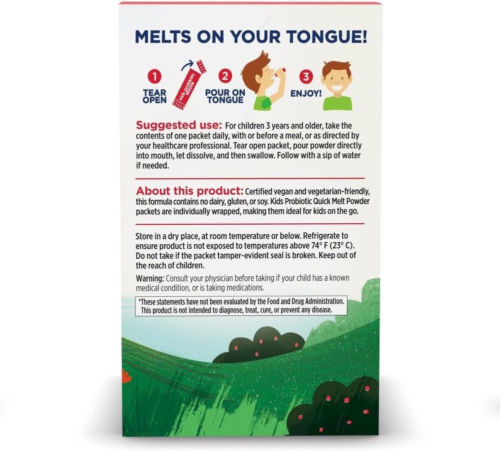 image:imageNordic Naturals Kids Probiotic Quick Melt Powder Mixed Berry 30 Packets 3 Billion CFU Digestive Wellness Immune Support NonGMO Vegan 30 Servings