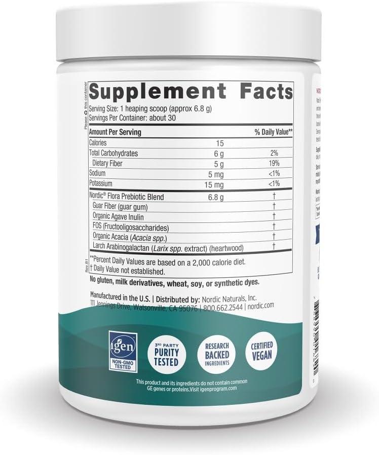 image:imageNordic Naturals Nordic Flora Prebiotic Powder 204 Grams Unflavored Prebiotic Powder 30 Servings