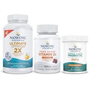 image:imageNordic Naturals Adult Immune Starter Pack  Ultimate Omega 2X Nordic Flora Probiotic Daily Zero Sugar Vitamin D3 Gummies