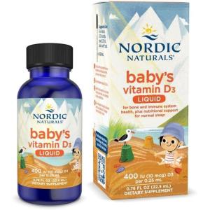 image:imageNordic Naturals Babys Vitamin D3 Unflavored  076 oz  400 IU Vitamin D3  Healthy Bones Immune System Support Normal Sleep Rhythms  NonGMO Certified Vegetarian  90 Servings