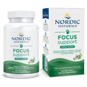 image:imageNordic Naturals Omega Focus Lemon  60 Soft Gels  1280 mg Omega3  Citicoline amp Bacopa Monnieri Extract  Focus Attention Memory Brain Health  NonGMO  30 Servings