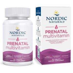image:imageNordic Naturals Prenatal Multivitamin for Women  Daily Vegetarian Prenatal Vitamins  22 Essential Nutrients Including B6 Folate and Iron  60 Tablets  30 Servings