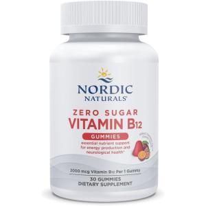 image:imageNordic Naturals Zero Sugar Vitamin B12 Gummies  2000 mcg Vitamin B12 per Gummy Passion Fruit Guava Flavor  30 Gummies Essential Nutrient Support for Energy Production and Brain Health 30 Servings