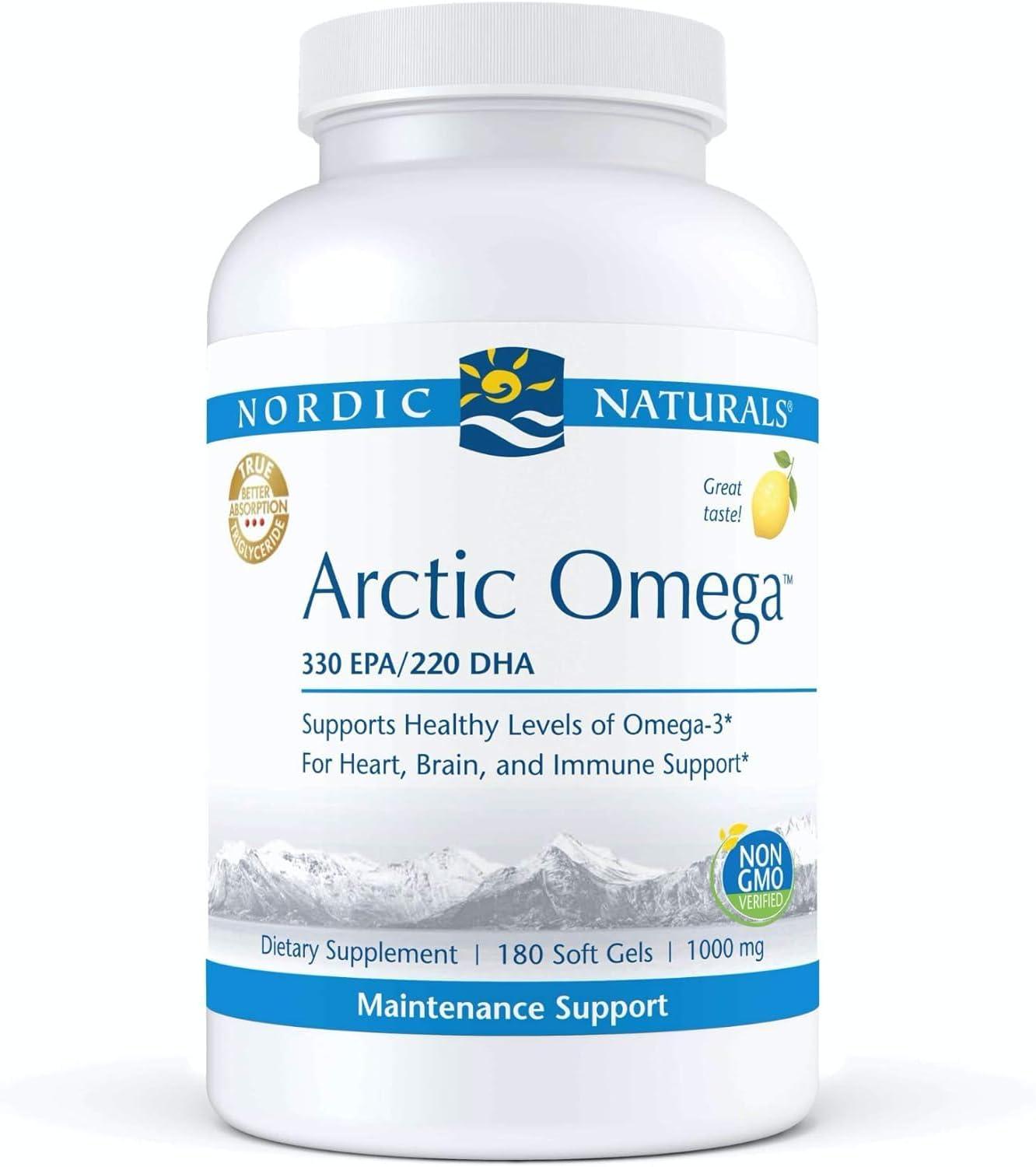 image:imageNordic Naturals Pro Arctic Omega Fish Oil 330 mg EPA 220 mg DHA Helps Maintain Healthy Omega3 Levels for Heart Brain and Immune Support 180 Soft Gels
