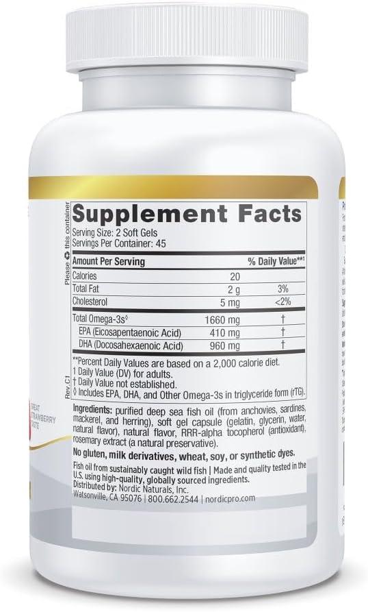 image:imageNordic Naturals ProDHA 1000 Strawberry 120 Soft Gels 1660 mg Omega3 HighIntensity DHA Formula for Neurological Health Mood amp Memory NonGMO 60 Servings90 Count Pack of 1