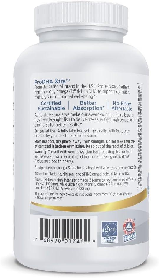 image:imageNordic Naturals ProDHA 1000 Strawberry 120 Soft Gels 1660 mg Omega3 HighIntensity DHA Formula for Neurological Health Mood amp Memory NonGMO 60 Servings120 Count Pack of 1