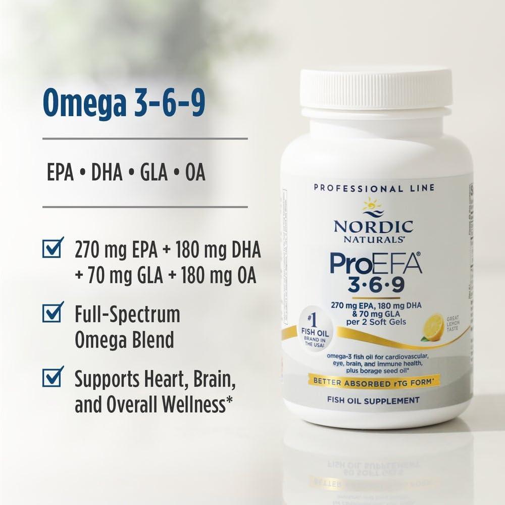 image:imageNordic Naturals ProEFA 369 Lemon Flavor 180 Soft Gels 565 mg Omega3 EPA amp DHA with Added GLA Healthy Skin Cognition amp Positive Mood NonGMO 90 Servings90 Count Pack of 1