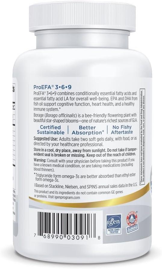 image:imageNordic Naturals ProEFA 369 Lemon Flavor 180 Soft Gels 565 mg Omega3 EPA amp DHA with Added GLA Healthy Skin Cognition amp Positive Mood NonGMO 90 Servings90 Count Pack of 1