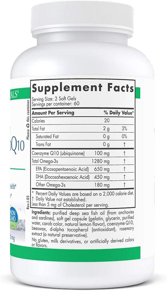 image:imageNordic Naturals ProOmega CoQ10 Fish Oil 650 mg EPA 450 mg DHA 100 mg CoQ10 Promotes Neurological Health and Cellular Energy Production 120 Soft Gels