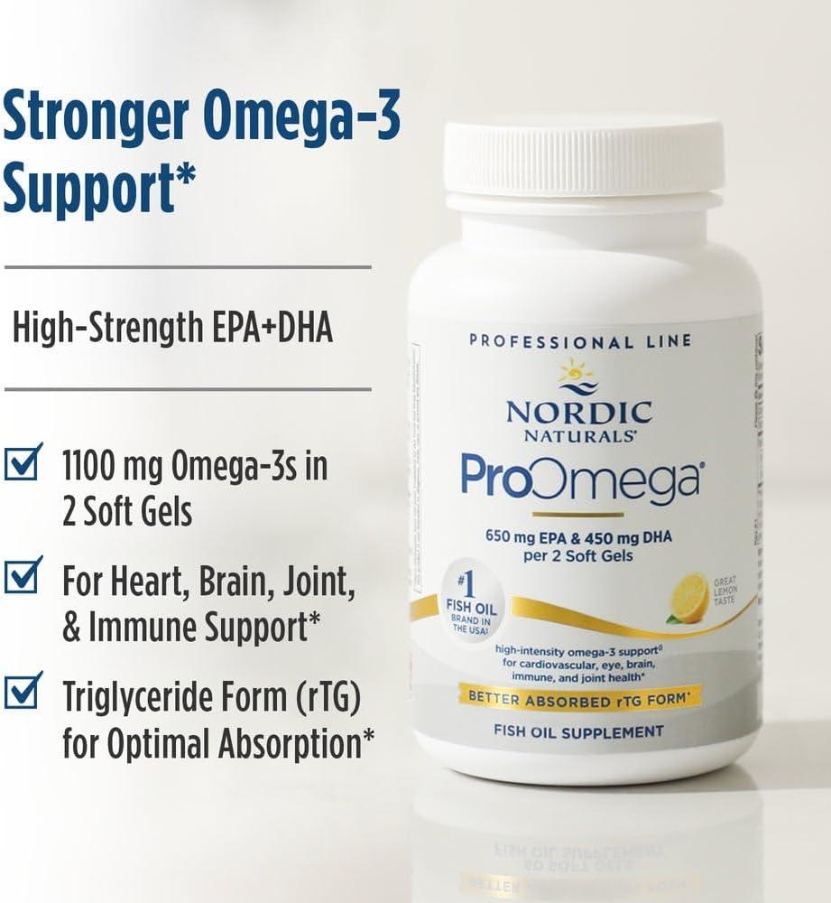 image:imageNordic Naturals ProOmega Lemon Flavor 180 Soft Gels 1280 mg Omega3 HighPotency Fish Oil with EPA amp DHA Promotes Brain Eye Heart amp Immune Health NonGMO 90 Servings60 Count Pack of 1