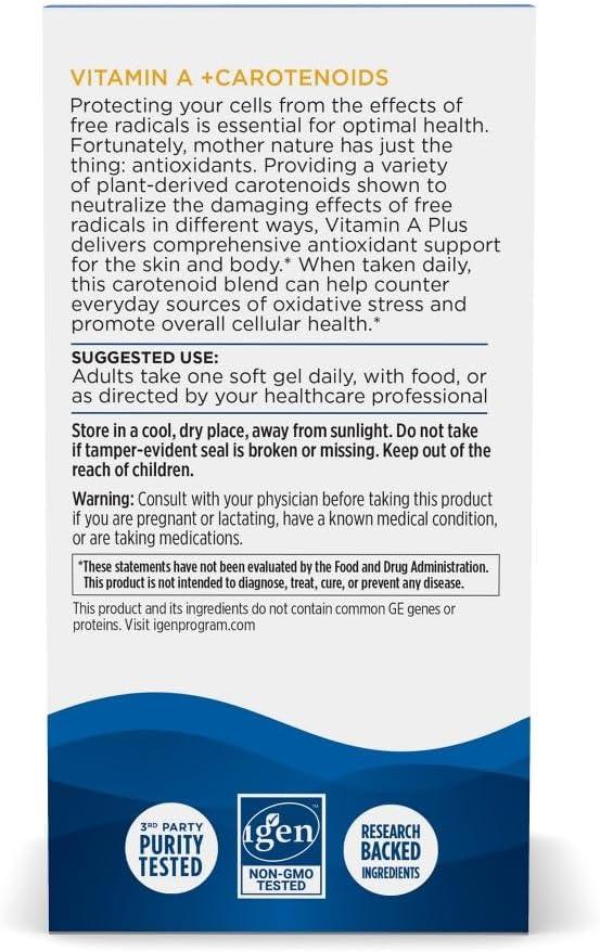 image:imageNordic Naturals Vitamin A Carotenoids Unflavored 30 Soft Gels Lycopene amp Astaxanthin Supports Skin Cellular Health NonGMO 30 Servings30 Count Pack of 1