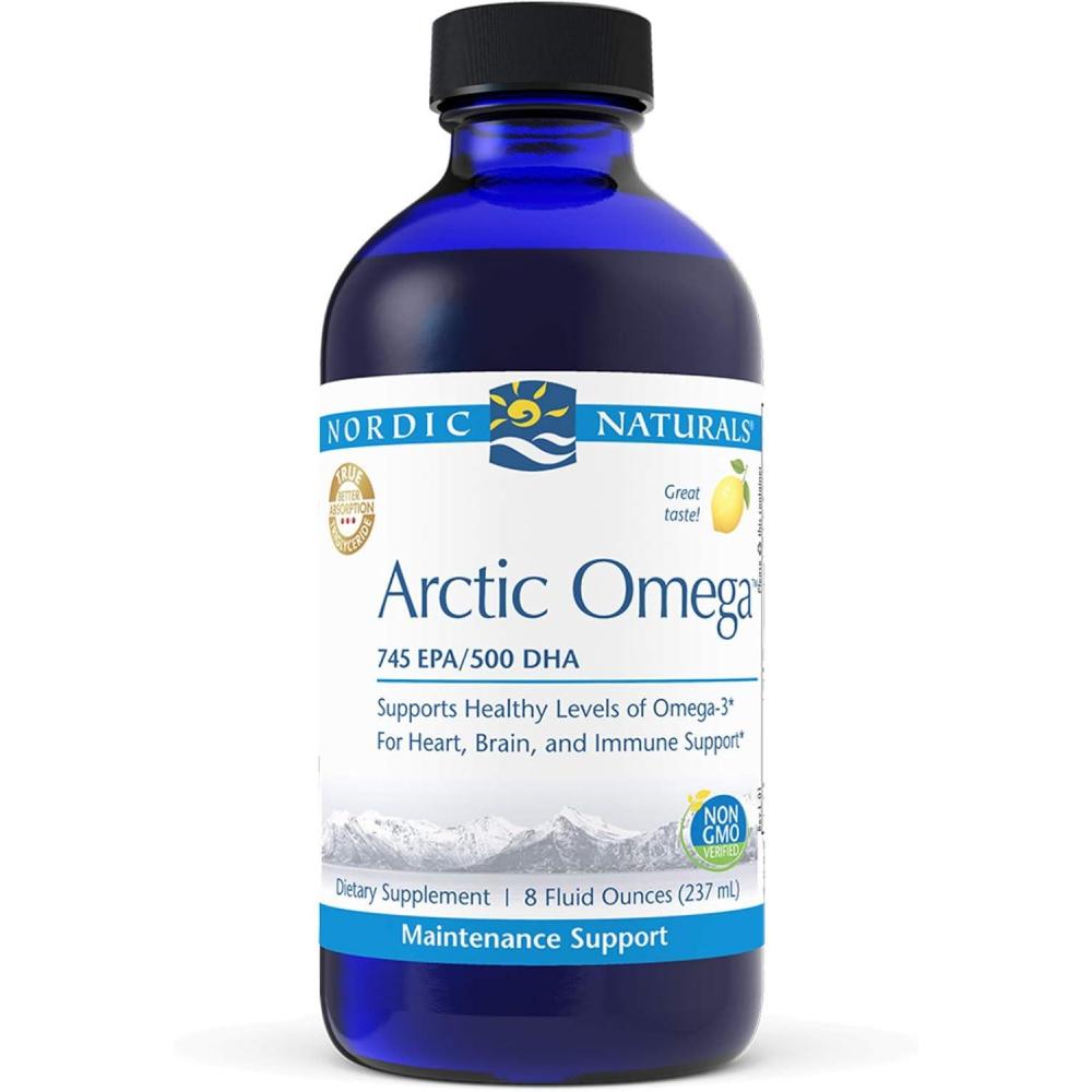 image:imageNordic Naturals Pro Arctic Omega Liquid Fish Oil 745 mg EPA 500 mg DHA Helps Maintain Healthy Omega3 Levels for Heart Brain and Immune Support Lemon Flavored 8 oz