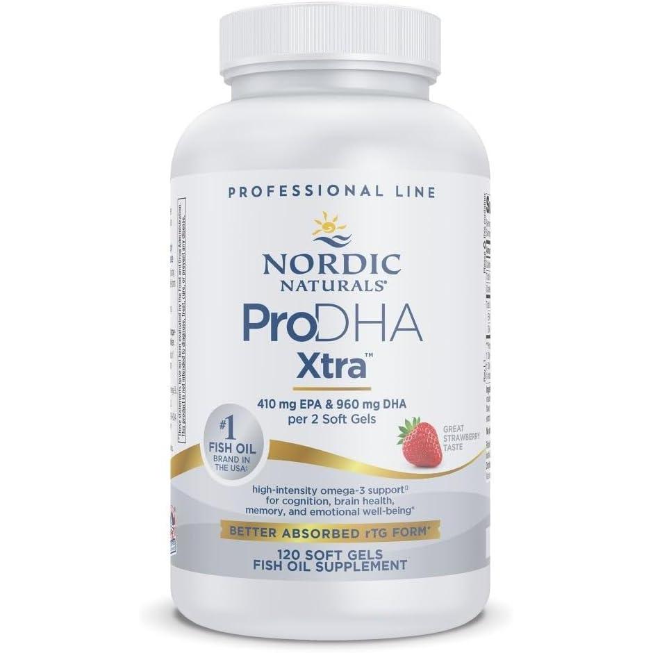 image:imageNordic Naturals ProDHA 1000 Strawberry 120 Soft Gels 1660 mg Omega3 HighIntensity DHA Formula for Neurological Health Mood amp Memory NonGMO 60 Servings120 Count Pack of 1