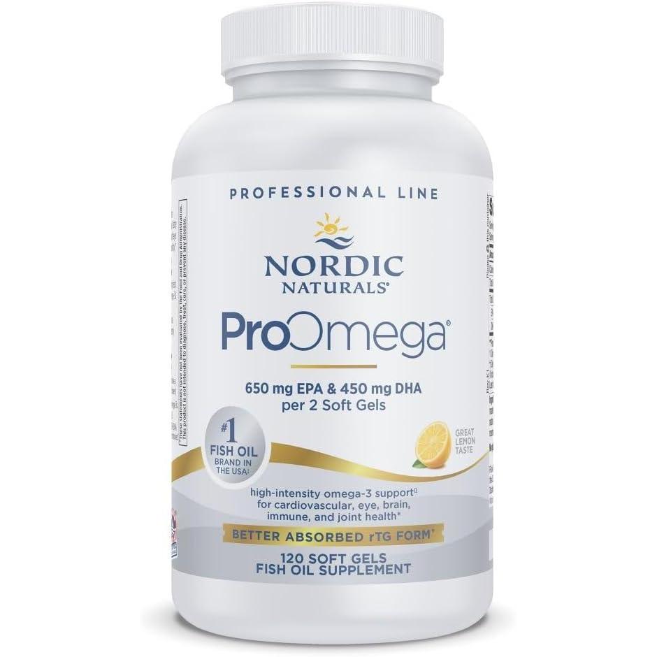 image:imageNordic Naturals ProOmega Lemon Flavor 180 Soft Gels 1280 mg Omega3 HighPotency Fish Oil with EPA amp DHA Promotes Brain Eye Heart amp Immune Health NonGMO 90 Servings120 Count Pack of 1