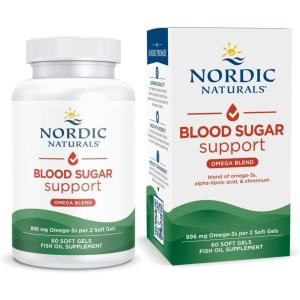 image:imageNordic Naturals Omega Blood Sugar Lemon  60 Soft Gels  896 mg Omega3  AlphaLipoic Acid amp Chromium  Metabolism  NonGMO  30 Servings