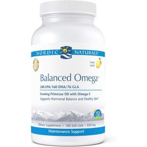 image:imageNordic Naturals Pro Balanced Omega  Fish Oil and Evening Primrose Oil 240 mg EPA 160 mg DHA 76 mg GLA Supports Hormonal Balance and Healthy Skin 180 Soft Gels