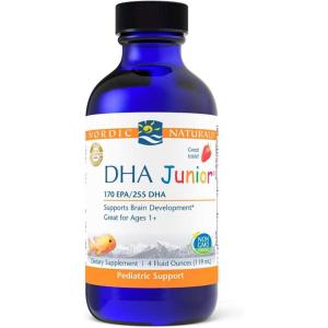 image:imageNordic Naturals Pro DHA Junior Strawberry  4 oz  530 mg Total Omega3s with EPA amp DHA  Brain Development amp Visual Function  NonGMO  48 Servings