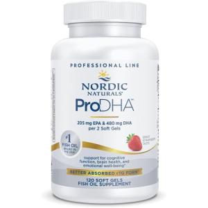image:imageNordic Naturals ProDHA Strawberry  120 Soft Gels  830 mg Omega3  HighIntensity DHA Formula for Neurological Health Mood amp Memory  NonGMO  60 Servings