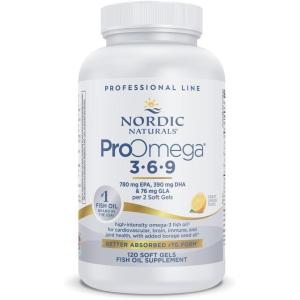 image:imageNordic Naturals ProOmega 369 Lemon Flavor  120 Soft Gels 1360 mg Omega3  EPA amp DHA with Added GLA  Healthy Skin Cognition Positive Mood  NonGMO  60 Servings