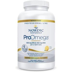 image:imageNordic Naturals ProOmega Lemon Flavor  180 Soft Gels  1280 mg Omega3  HighPotency Fish Oil with EPA amp DHA  Promotes Brain Eye Heart amp Immune Health  NonGMO  90 Servings210 Count Pack of 1