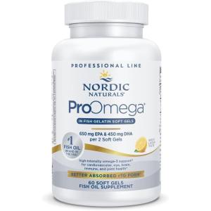 image:imageNordic Naturals ProOmega in Fish Gelatin Lemon Flavor  60 Soft Gels  1280 mg Omega3  High Potency Fish Oil  EPA amp DHA  Promotes Brain Eye Heart amp Immune Health  NonGMO  30 Servings